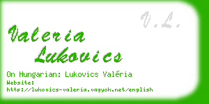 valeria lukovics business card