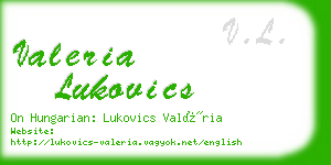 valeria lukovics business card